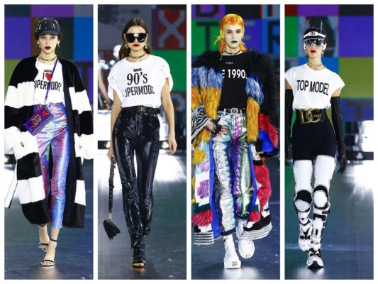 El regreso de la moda de los noventa quedó plasmado con las míticas plain shirts acompañadas de pantalones coloridos que daban fuerza al look.