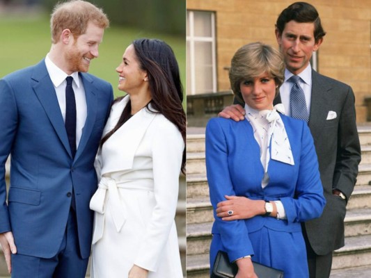 Cortos noviazgos:<br/>Diana y Charles empezaron a salir en el verano de 1980 y se comprometieron en febrero de 1981. Por su parte Meghan y Harry se conocieron en 2016, se comprometieron en 2017 y se casaron en 2018.