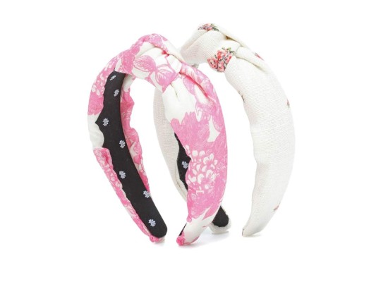 Conjunto de dos diademas con estampado floral