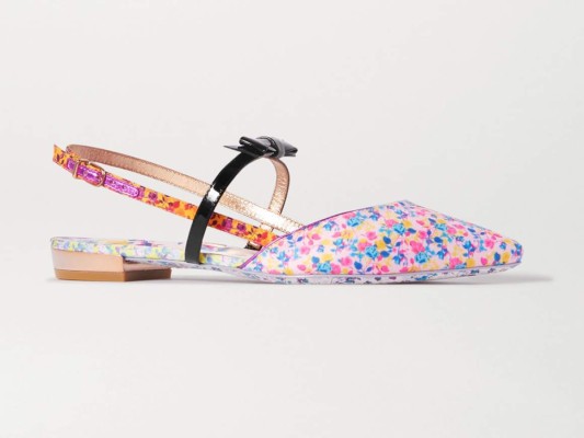 De charol con estampado floral