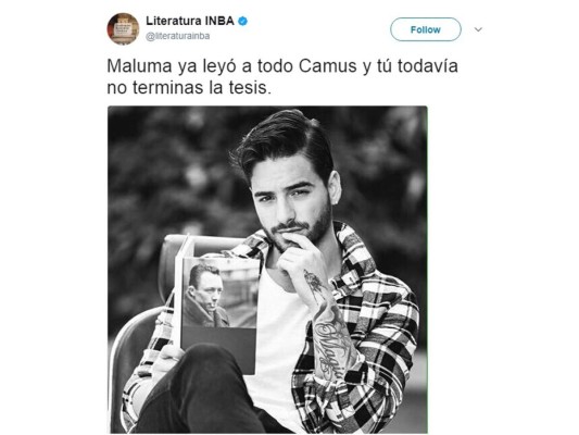 ¿Maluma es fanático de la literatura de Albert Camus?