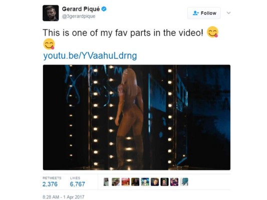 Piqué cuenta que es lo que más ama de Shakira
