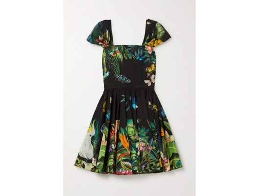 Vestido de seda estampado
