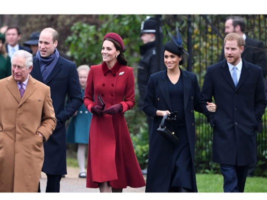 La tradicional misa de Navidad de la Familia Real británica