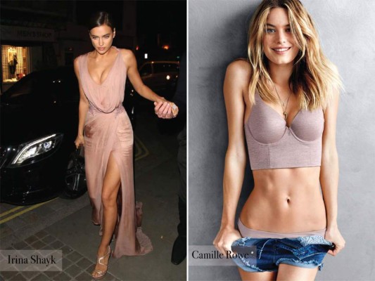 Irina Shayk, 30, Yemanzhelinsk, Rusia. Altura: 1.78 m | Camille Rowe, 26, París, Francia. Altura: 1.70 m