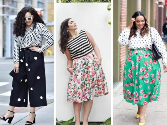 No combines estampados: Esta regla fake viene desde tiempos inmemorables, no solo para las chicas plus size, esto también se ha metido en las mentes de mujeres más delgadas. Todo está en el balance, aprende a conocer las texturas y no desaproveches la oportunidad de combinar tus estampados favoritos ¡Saca tu fashionista interior!