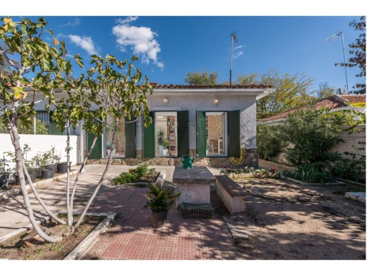 Jardineras y bancos de cemento conforman este jardín (Foto Javier de Paz García)