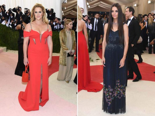 Amy Schumer en Alexander Wang y Katie Holmes en Zac Posen