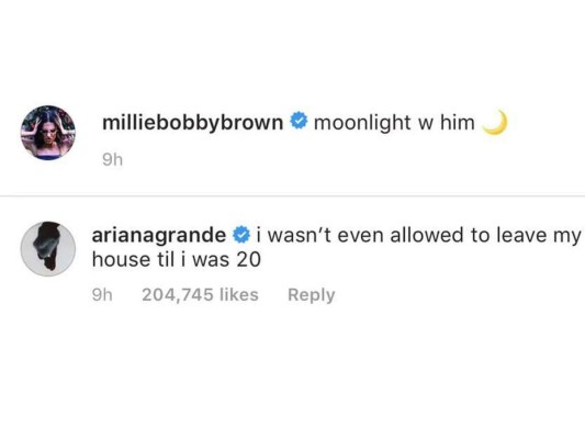 Ariana Grande se burla de Millie Bobby Brown y su novio