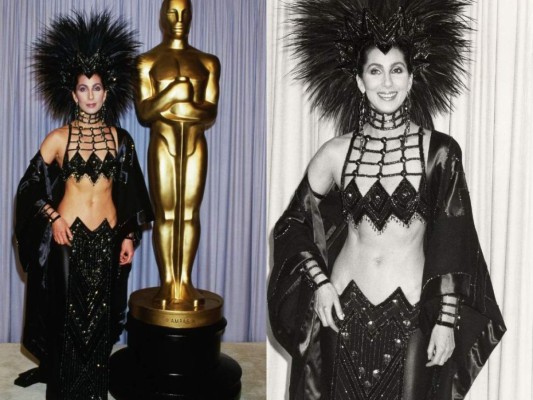1986<br/>La cantante asistió a la 58ª edición de los Premios de la Academia para presentar el premio a Mejor Actor de Reparto, sin embargo, fue ella la que se robó el show con su look.<br/>