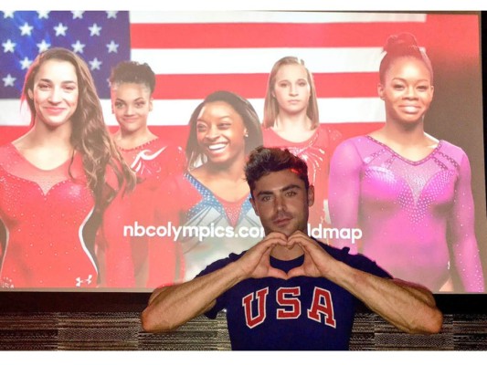 Rumores de romance entre Zac Efron y la gimnasta Simone Biles