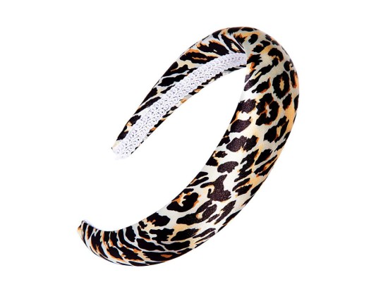 Diadema acolchada con estampado animal