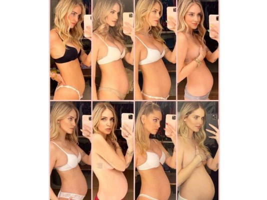 Chiara siempre compartió fotos de cómo iba creciendo su pancita.