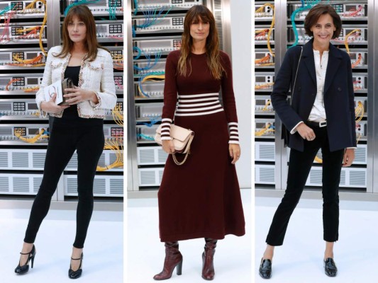 Carla Bruni-Sarkozy, Carolina Maigret e Ines de la Fressange
