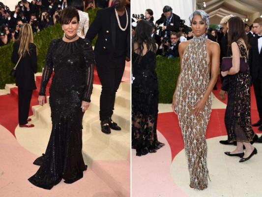 Kris Jenner en Balmain y Ciara en H&M