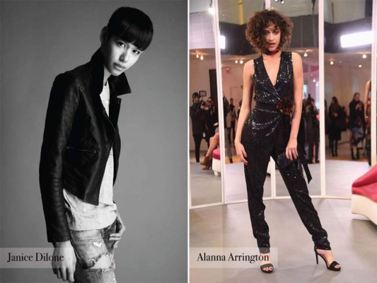 Dilone, 21, Long Island, New York. Altura: 1.80 m | Alanna Arrington,19, Cedar Rapids, Iowa. Altura: 1.78 m<br/>