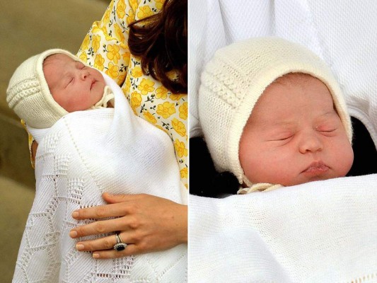 La princesa Charlotte fue introducida al público por sus orgullosos padres el día de su nacimiento