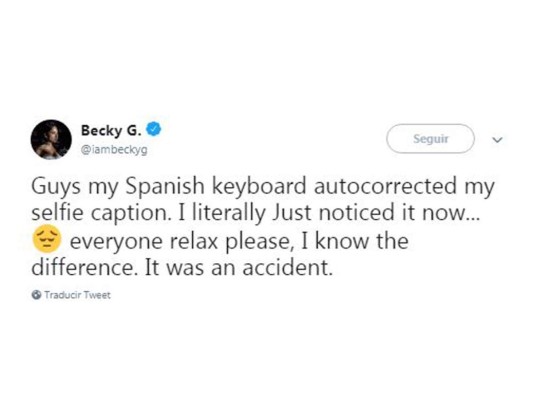 El error de Becky G al felicitar a la selección mexicana