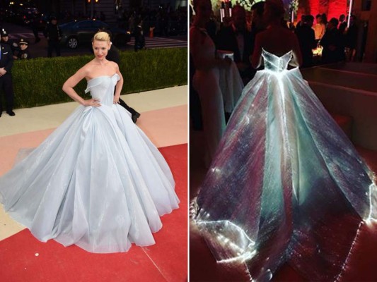 Claire Danes, la reina indiscutible de la noche en un diseño de Zac Posen confeccionado en organza y tejido de fibra óptica