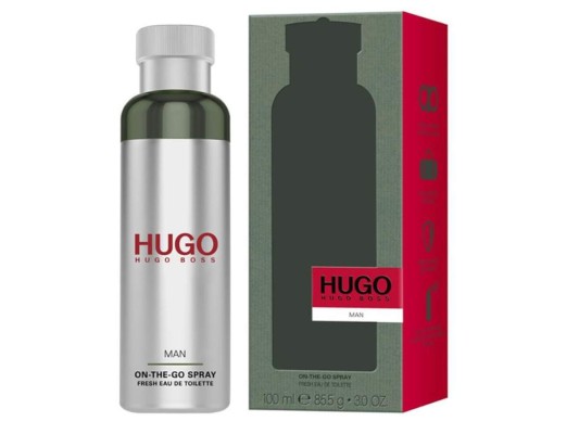 HUGO by HUGO BOSS<br/>On-The-Go Spray combina cítricos de larga duración y notas intensas de madera, así como un sabor moderno y seductor.