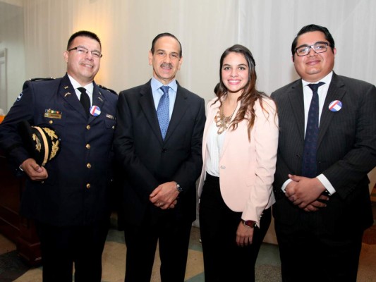 Félix Maldonado, Eduardo Kafati, Carolina Durón y Rafael Mayorga (Foto Marco Rico)