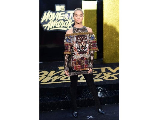 INGLEWOOD, CA - AUGUST 27: Jasmine Sanders attends the 2017 MTV Video Music Awards at The Forum on August 27, 2017 in Inglewood, California. Frazer Harrison/Getty Images/AFP<br/><br/>== FOR NEWSPAPERS, INTERNET, TELCOS & TELEVISION USE ONLY ==<br/><br/>