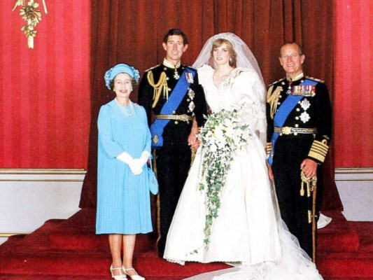 Boda del Príncipe Charles y la Princesa Diana en 1981.