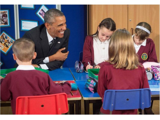 En la escuela primaria Mount Pleasant en Newport, Wales en 2014