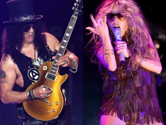 Paulina Rubio y Slash<br/> Fue una sorpresa cuando en el video musical de la cantante Paulina Rubio, de la nada y dejándonos boquiabiertos , apareció repentinamente Slash, el guitarrista de la famosa banda de Rock Guns n' Roses, tocando su famosa guitarra en la canción la chica dorada, Nada Puede Cambiarme.<br/>
