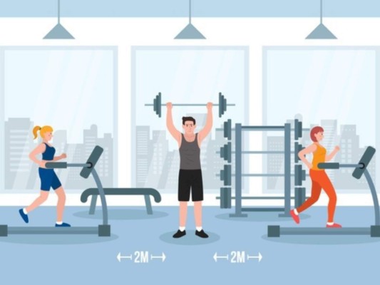 ¡Respeta la distancia! Recuerda guardar distancia de 1 o 2 metros. Considera y planifica los horarios en los que asistas al gym.