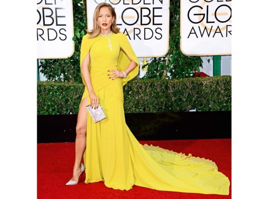 En la reciente alfombra roja de los Golden Globe, para la que se decidió por un diseño de Giambattista Valli<br/>