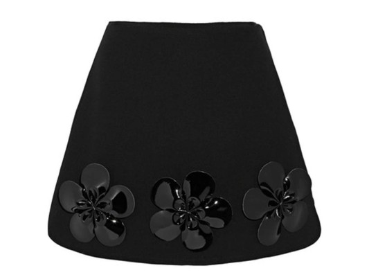 Mini falda con aplicaciones de flores acrilicas by Marni