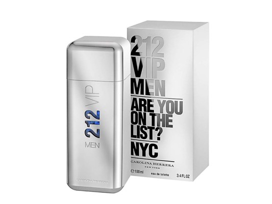 212 VIP Men by Carolina Herrera.Una fragancia que se reconoce inmediatamente en la pista de baile, con un toque picante que despierta los sentidos. Para un hombre elegante, sofisticado y deseado. ¡El rey de las fiestas más exclusivas!