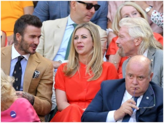 David Beckham el alma de la fiesta en Wimbledon