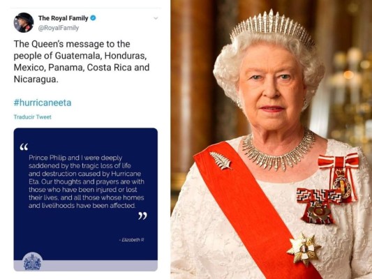 La Reina Isabell II envió un mensaje a los paises de Centro América y México debido a la situación que estamos enfrentando