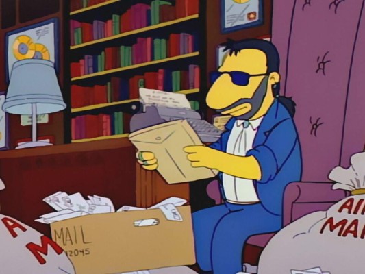 1991. Temporada 2, episodio 18: Pinceles.<br/>Marge le envía una pintura a Ringo Starr y él le contesta mucho tiempo después. Lo mismo le pasó a dos británicas, cuando Paul McCartney les envió una carta en respuesta a las notas que las mujeres le habían enviado hace 50 años.