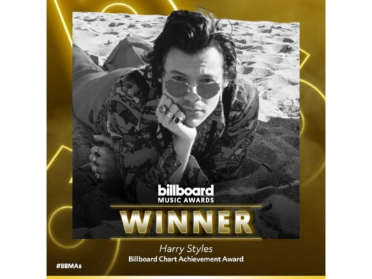 Harry Styles gana en la categoría Chart Achievement Award.
