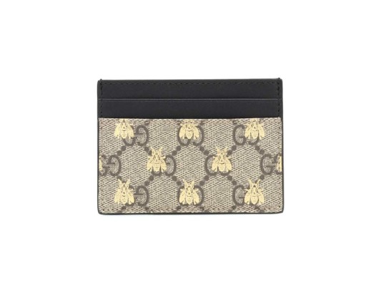 Tarjetero con estampas de abejas