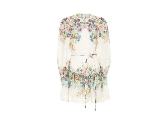 Vestido corto color crema