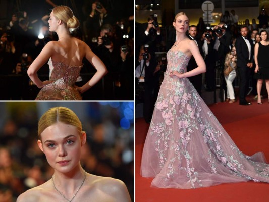 Elle Fanning en un primaveral diseño de Zuhair Murad.