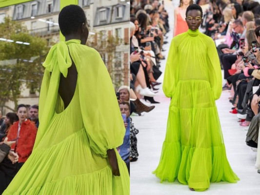 Los tonos fluorescentes también fueron parte de esta colección. Este color fue implementado de manera directa en varias piezas pero también lo pudimos ver muy sutil en algunos prints.