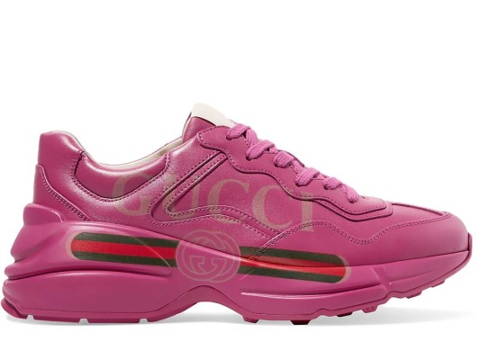 Zapatillas de piel Rhyton con logo by Gucci