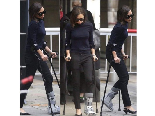 Victoria Beckham se fractura una pierna mientras esquiaba con su familia