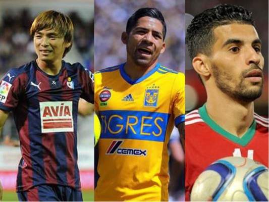 El más ligero: Hay tres jugadores, cuyo peso ronda los 59 kilos. El mexicano Javier Aquino, el marroquí Mbark Boussoufa y el japonés Takashi Inui