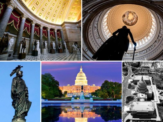 Históricos disturbios volvieron los ojos del mundo a uno de los símbolos de la libertad y la democracia estadounidense. El imponente Capitolio en Washington DC es el corazón del gobierno de la nación: 435 representantes y 100 senadores se sientan en las dos cámaras que alberga el histórico edificio. Entre sus centenarias paredes y espectaculares detalles arquitectónicos se debaten leyes, se toman decisiones y se celebran importantes audiencias. Conoce algunas curiosidades de este edificio que es uno de los tesoros artísticos más valiosos del país.