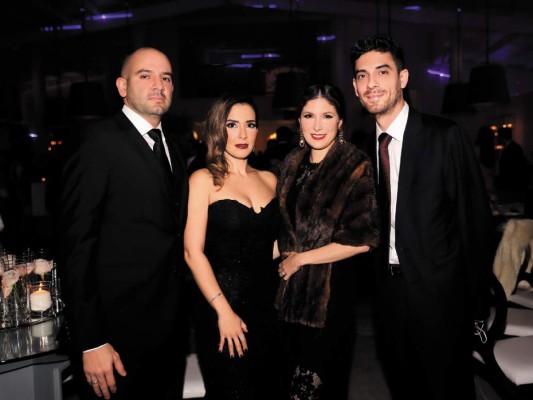 Said Molina y Shadia Kafati con Andrea y Philippe de Pierrefeu