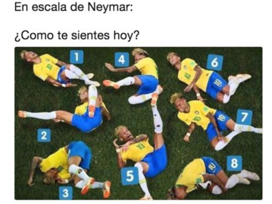 Los mejores memes de Neymar en el Mundial de Rusia 2018