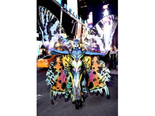 Para el 2014 prefirió ser una espectacular mariposa.
