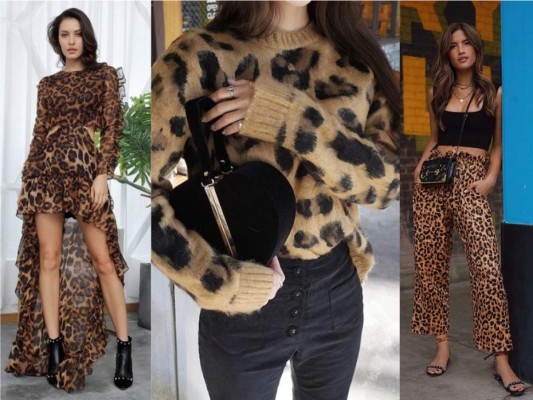 Estampado de leopardo: es uno de los más clásicos de los print, aunque ya se había dejado en el olvido este 2019 viene con todo, así que saca tus viejas prendas con este estampado y arma increíbles outfits.