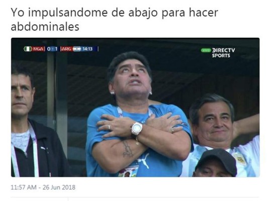 Los mejores memes de Maradona tras el partido de Argentina contra Nigeria